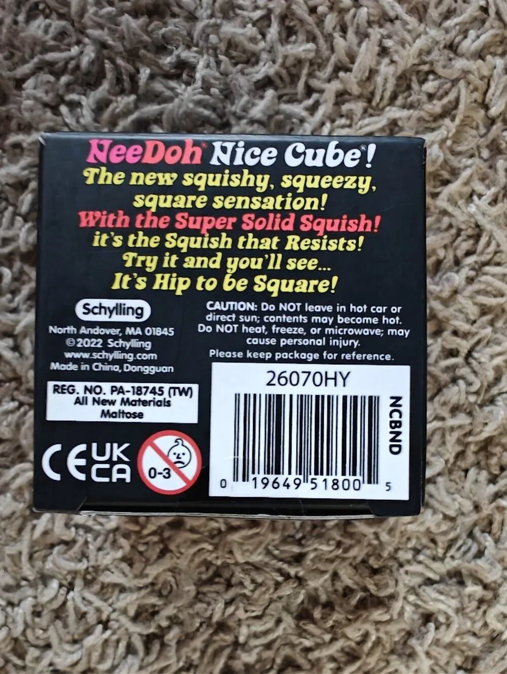 NeeDoh Nice Cube Boxed Squishy Collectible - Blue In Original Packaging